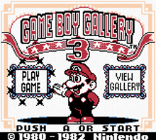 a video game called game boy gallery 3 with mario on it