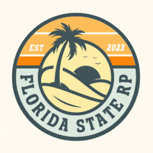 a logo for florida state rp with a palm tree