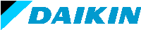 a blue and black logo for daikin air conditioning