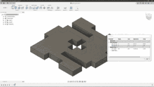 a computer screen shows a 3d model of a piece of concrete