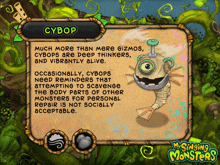 a cybop monster from my singing monsters is shown