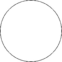 a black and white circle with a white background