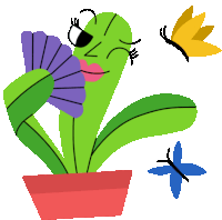 an illustration of a cactus holding a fan