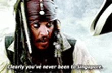 jack sparrow from pirates of the caribbean is talking to someone in a video .