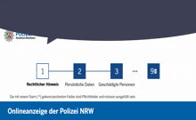 a page that says onlineanzeige der polizei nrw at the bottom