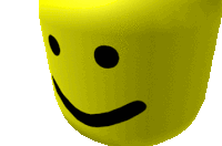 a yellow smiley face with black eyes and a black mouth