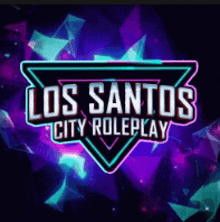 a logo for los santos city roleplay with a triangle in the middle