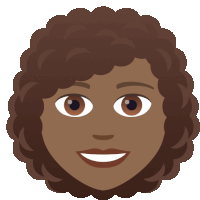 a cartoon illustration of a woman 's face with a smile on her face