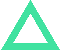 a green triangle on a white background that looks like an arrow pointing up