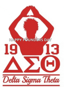 delta sigma theta is celebrating founders day with a red logo