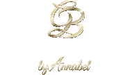 a logo for annabel has a gold letter b on a white background