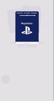 a playstation gift card is being loaded