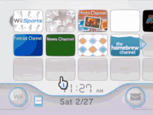 a screenshot of the homebrew channel on wii