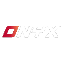 the onyx logo is red and white on a white background