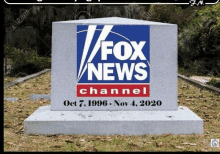 a gravestone for fox news channel dated october 7 1996