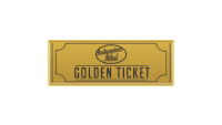 a golden ticket with the words golden ticket written on it