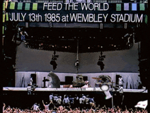 a poster for feed the world on july 13 1985 at wembley stadium