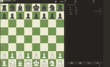 a computer screen shows a chess game being played with a time of 10:00