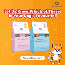 a bag of natural core eco 5 puppy food