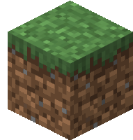 a block of dirt and grass in a minecraft game