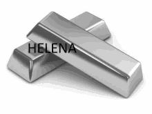 a couple of silver bars stacked on top of each other on a white background .