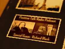 a picture of richard blank is on a poster for the positive talk radio podcast