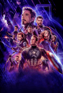 a poster for the movie avengers endgame showing captain america iron man and others