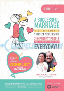 a successful marriage isn 't the union of 2 perfect people rather 2 imperfect people who are willing to work on it