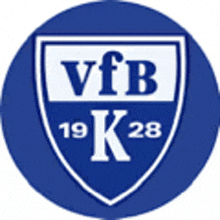 a blue circle with a shield with the word vfb on it