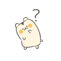 a drawing of a bear with a question mark on its head