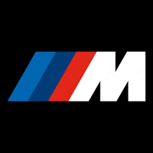 a black background with a red white and blue bmw m logo