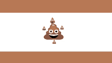 a cartoon illustration of a pile of poop with a face on it