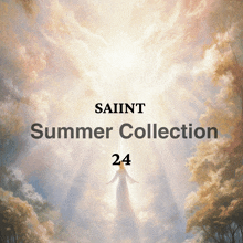 a painting of an angel with the words saint summer collection 24 on it