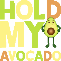 a poster that says hold my avocado