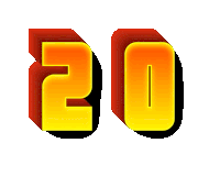 the number 20 is displayed in red and yellow