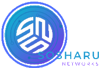 a logo for soshara networks with a blue circle