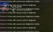 a screenshot of a video game with turkish writing