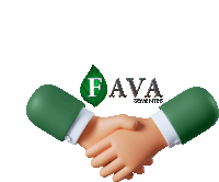 a logo for fava sementes is shown with two hands shaking