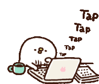 a cartoon character is typing on a laptop with tap tap tap tap tap tap tap tap tap tap tap tap tap tap tap tap tap tap