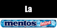 a tube of mentos mint chewy candy