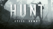 a poster for hunt still down with a cowboy holding a gun