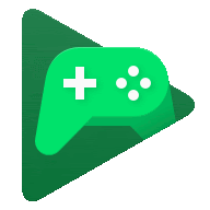 a green play button with a game controller on it .