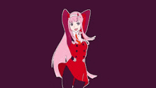 a pixel art drawing of a girl in a red dress dancing .