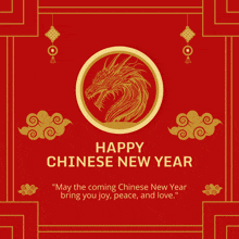 a red and gold chinese new year greeting card