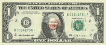 a one dollar bill from the united states