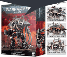 a box of warhammer 40,000 chaos knights knight abominate