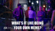 an advertisement for a hallmark movie that says what 's it like being your own meme ?