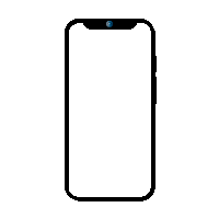 a silhouette of a cell phone with a white screen