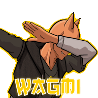 a cartoon drawing of a man covering his face with his hands and the word wagdi in yellow letters