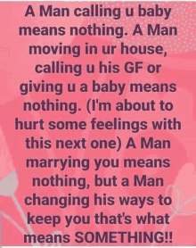 a man calling a baby means nothing .